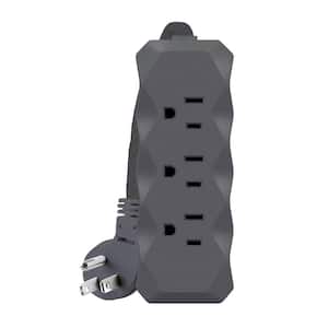 6 ft. 3-Outlet Surge Protector Gray