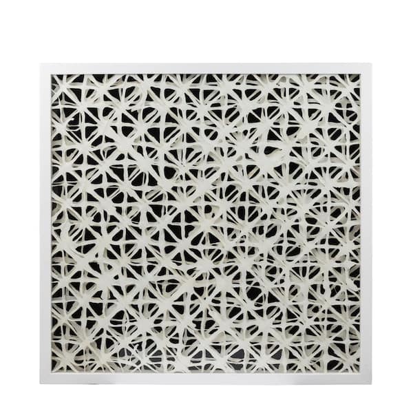 A & B Home Cotoure 24 in. White and Black Framed Wall Art