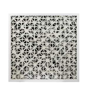Cotoure 24 in. White and Black Framed Wall Art