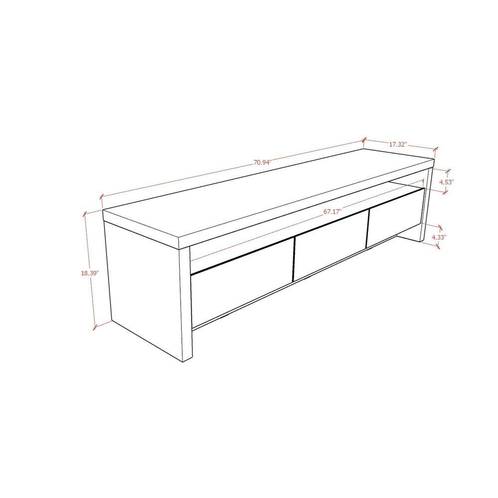 Sylvan White 77.56" TV Stand with Cabinet