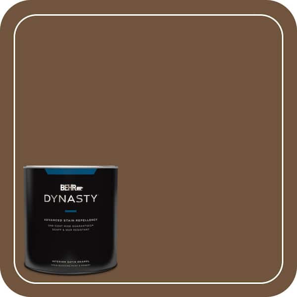 BEHR DYNASTY 1 qt. #PPU4-20 Ancient Root Satin Enamel Interior Stain-Blocking Paint and Primer