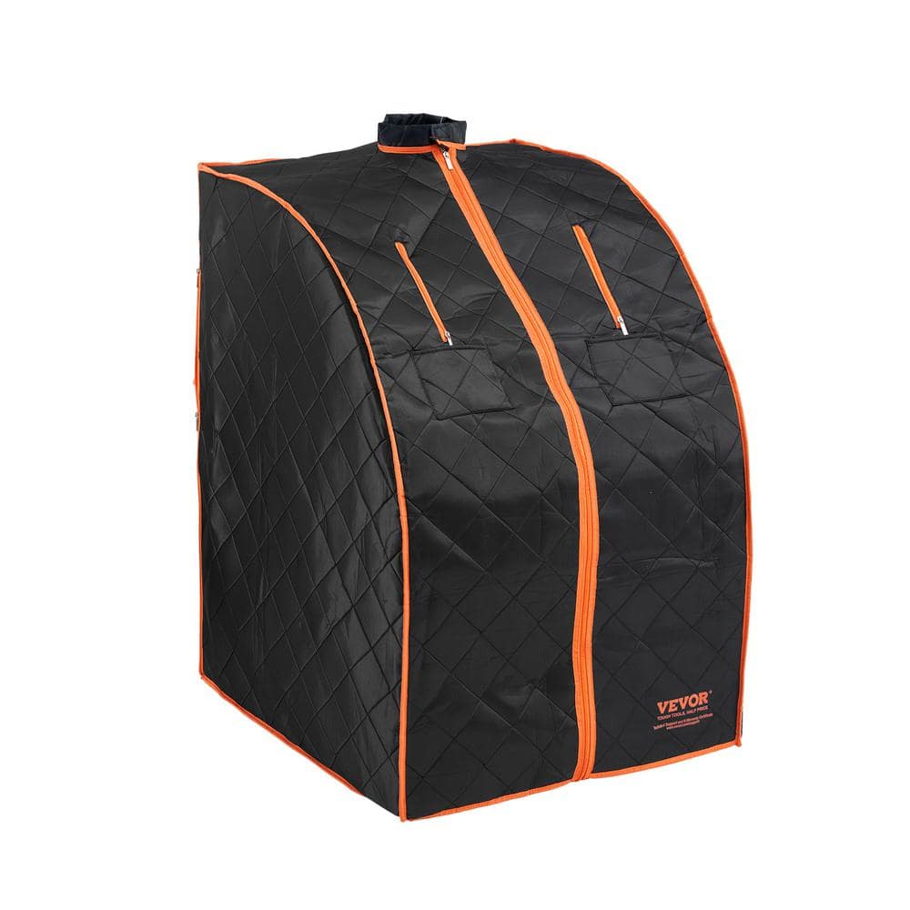 Black Satin Portable Infrared Sauna Tent with Metal Frame