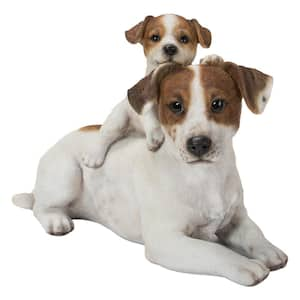 Mother and Baby Jack Russell Statues