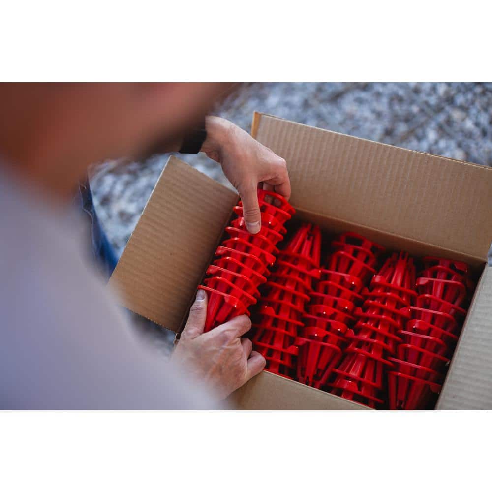 Hercules 2" Red Steel Mesh Chair for Concrete (100 Count)