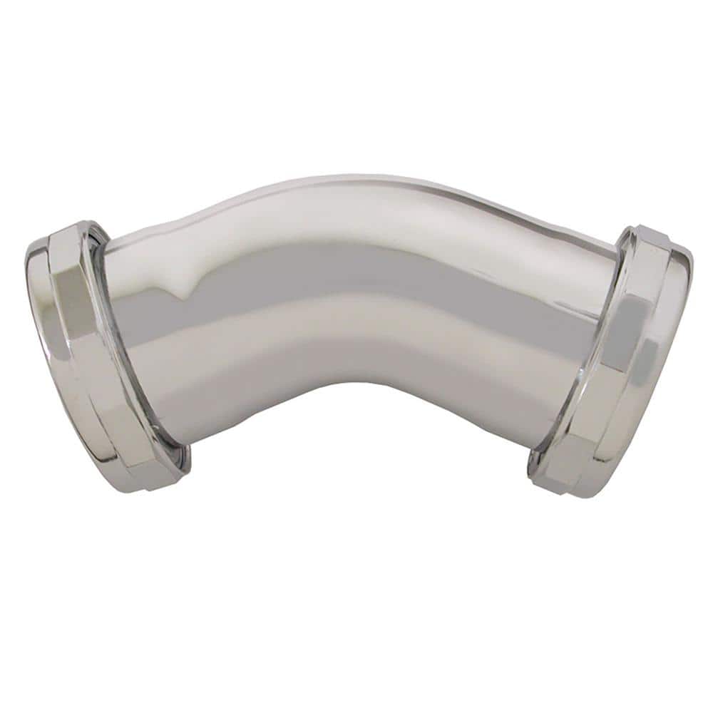 1-1/4 in. 45 Degree 22 Gauge Chrome Plated Brass Double Slip-Joint Elbow for Lavatory Drainage price history on PriceWatchPro