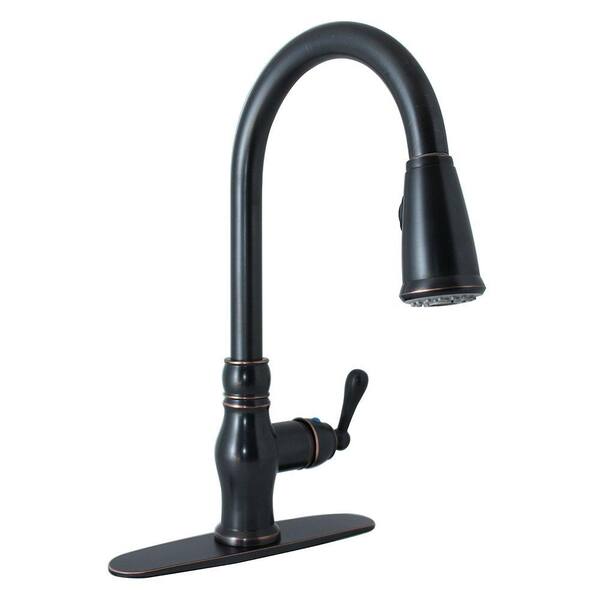 Fontaine Tradizioni Single-Handle Pull-Down Sprayer Kitchen Faucet in Oil Rubbed Bronze