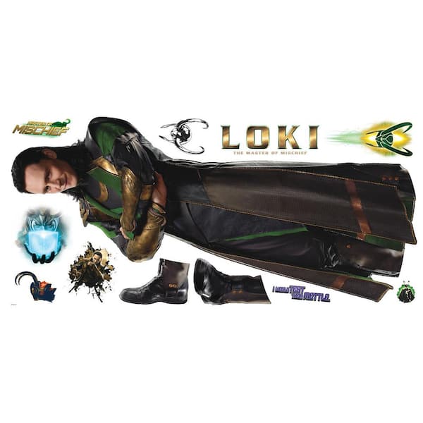 RoomMates Green and Brown and Gold Loki Peel and Stick Giant Wall Decal