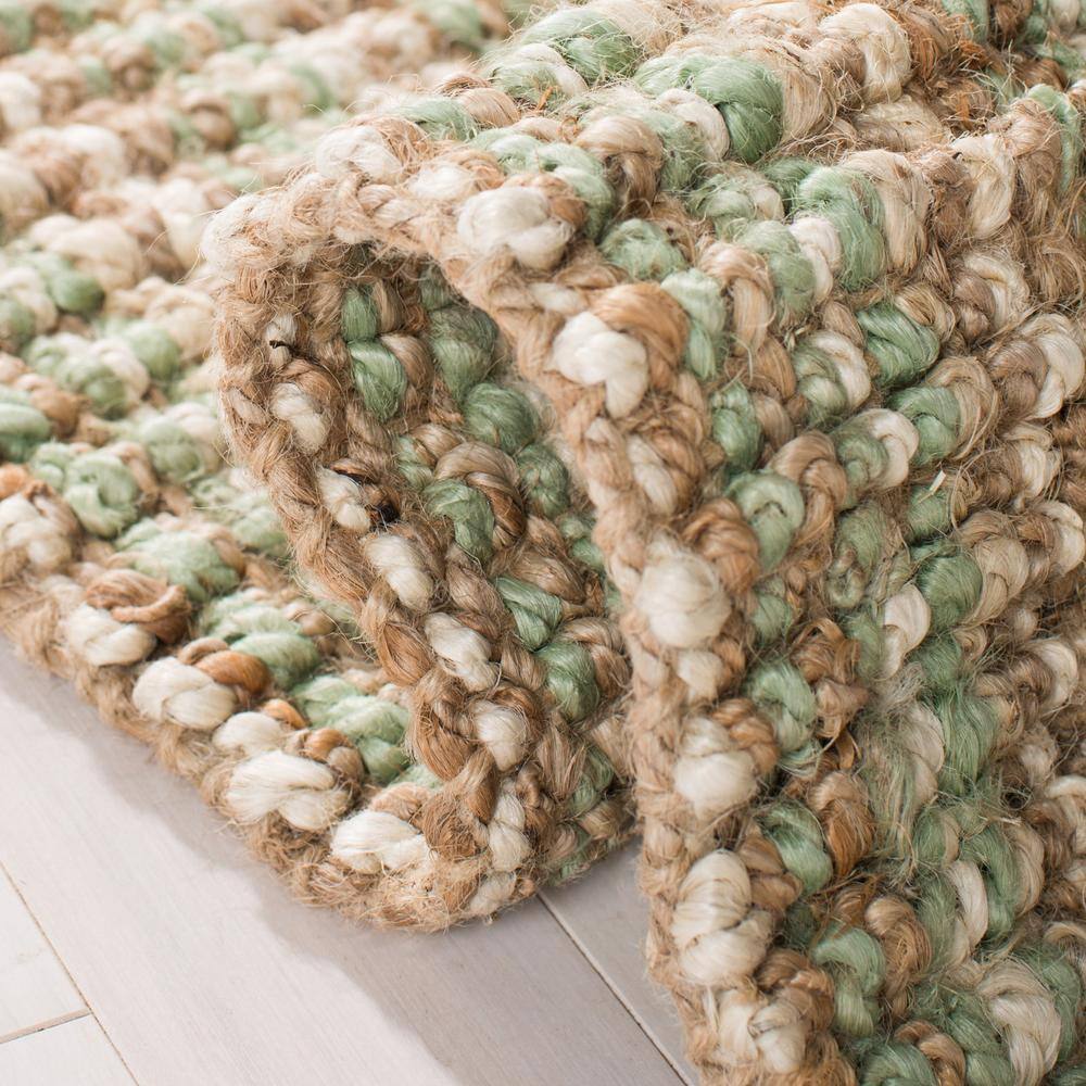Handwoven Sage and Natural Jute Area Rug