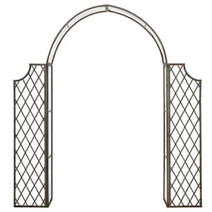 Jaida 87.8 in. x 68.5 in. Outdoor Iron Arbor