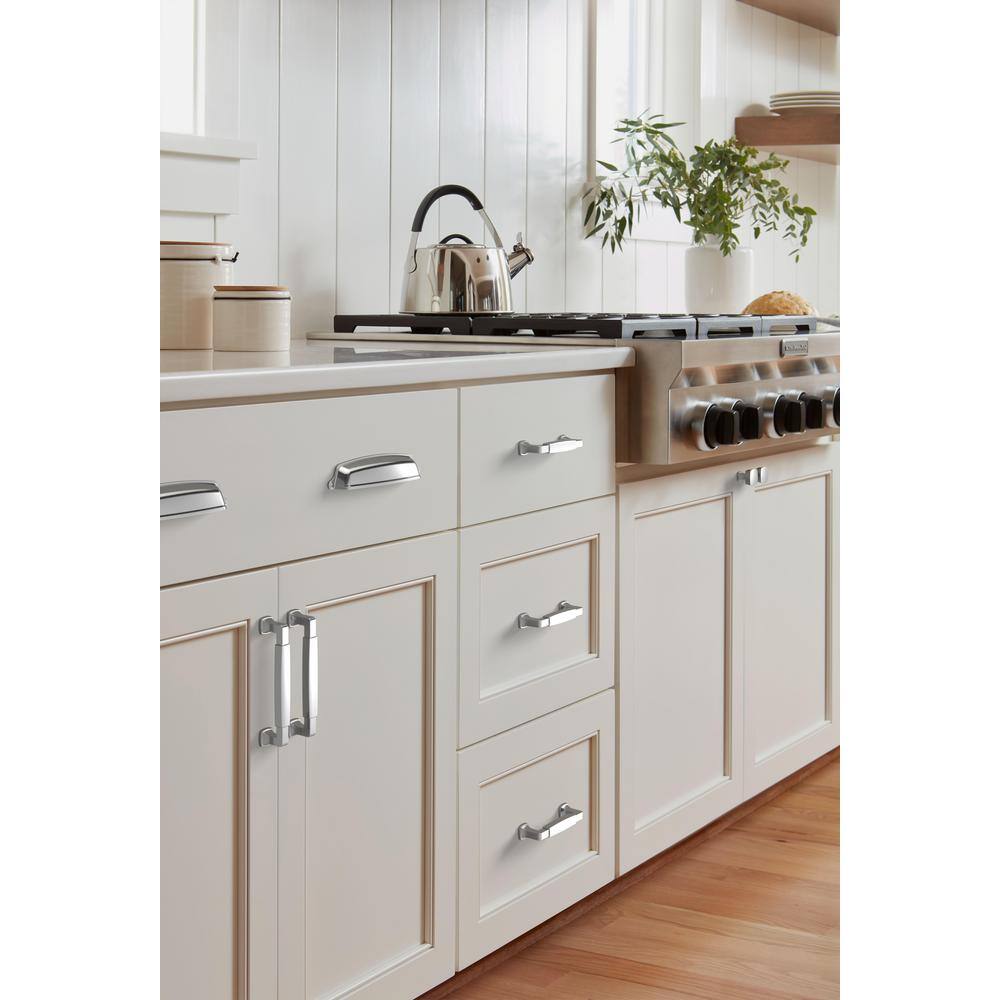 Polished Chrome 5-1/16" Cabinet Drawer Pull with Mounting Hardware