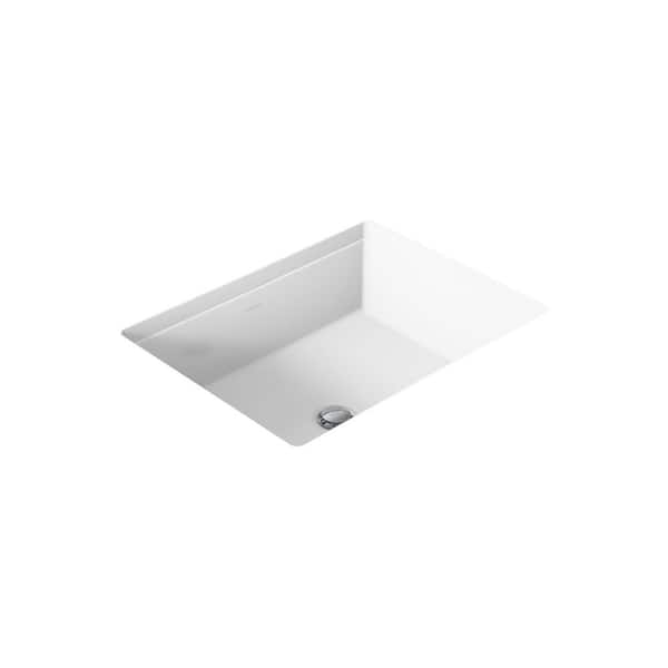 Cursiva 19.8 in. x 15.63 in. Undermount Bathroom Sink in White Vitreous China with