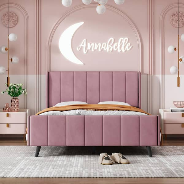 Full on sale velvet bed