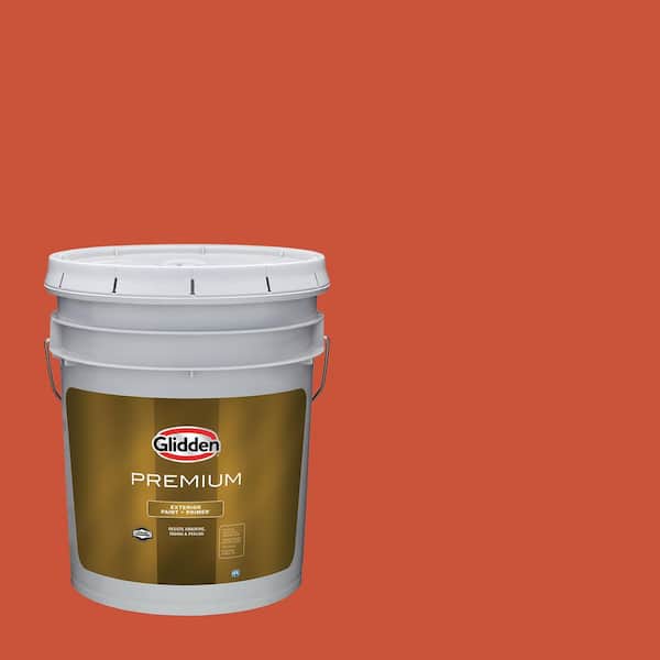 Glidden Premium 5 gal. PPG1193-7 Cinnamon Stone Semi-Gloss Exterior Latex Paint