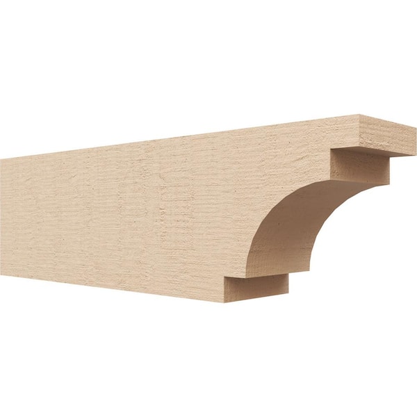 Ekena Millwork 4-in. x 6-in. x 20-in. Mediterranean Woodgrain, Primed Tan Timberthane Polyurethane Rafter Tail Brace