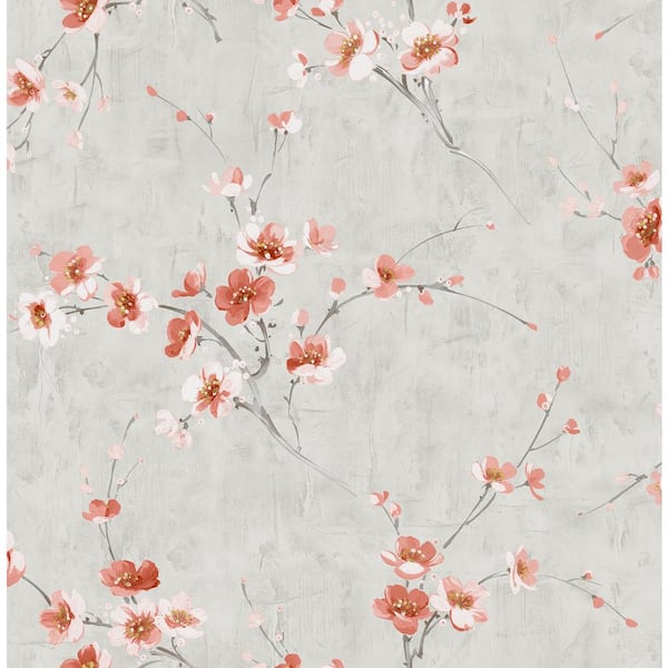 Seabrook Designs Silk Road Dogwood Paper Strippable Roll (Covers 56 sq. ft.)