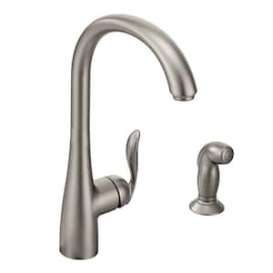 Arbor High-Arc Single-Handle Standard Kitchen Faucet with Side Sprayer in Spot Resist Stainless