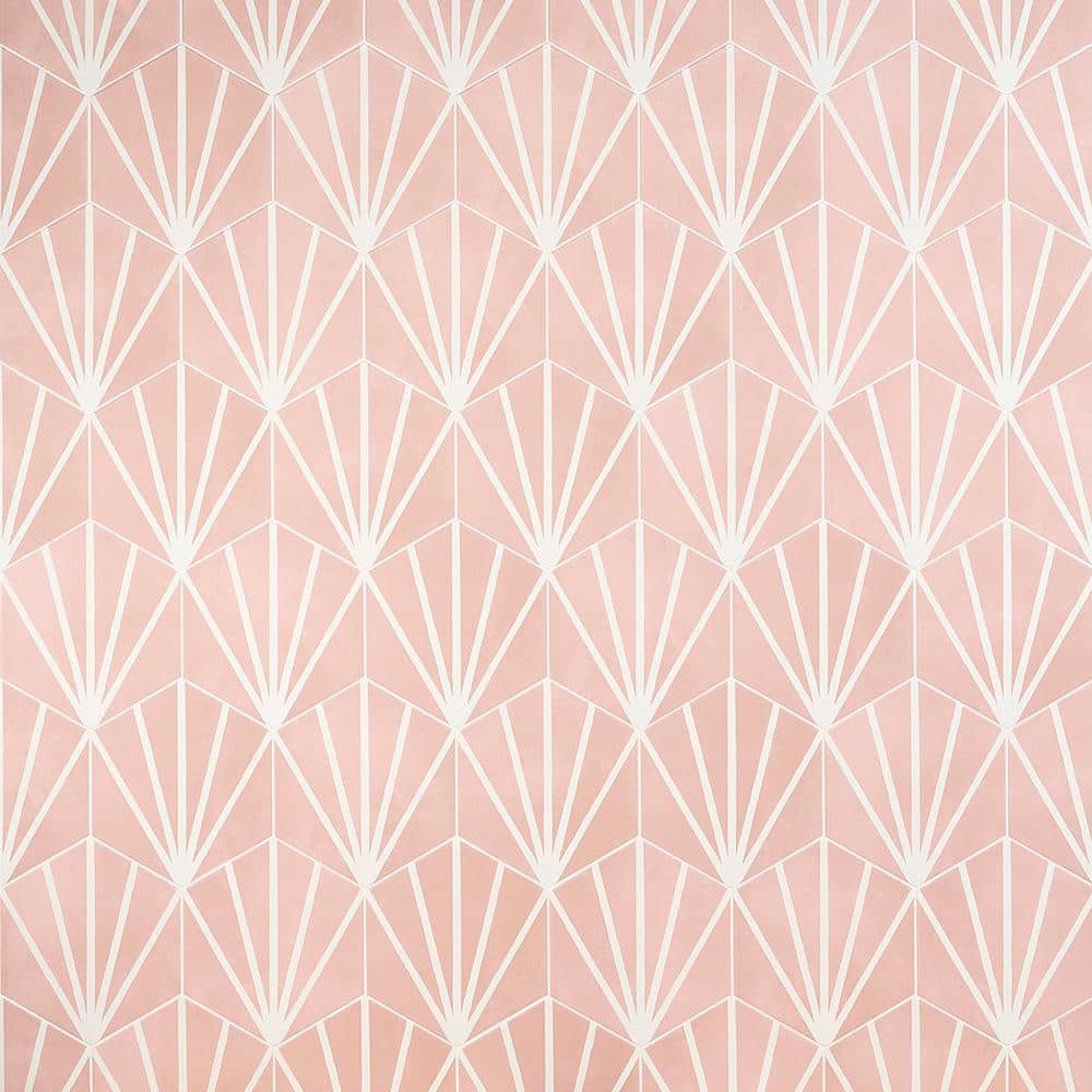 Blush Pink Matte Porcelain Hexagon Tile for Walls and Floors