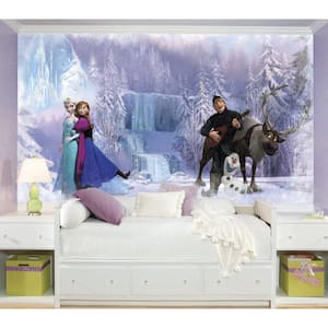 72 in. x 126 in. Disney Frozen Chair Rail Pre-Pasted Wall Mural