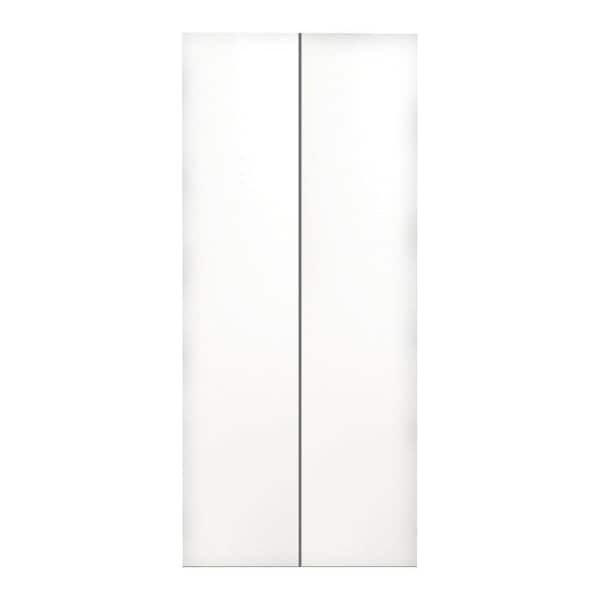 JELD-WEN 24 in. x 80 in. No Panel Primed Flush Hardboard Closet Bi-Fold Door