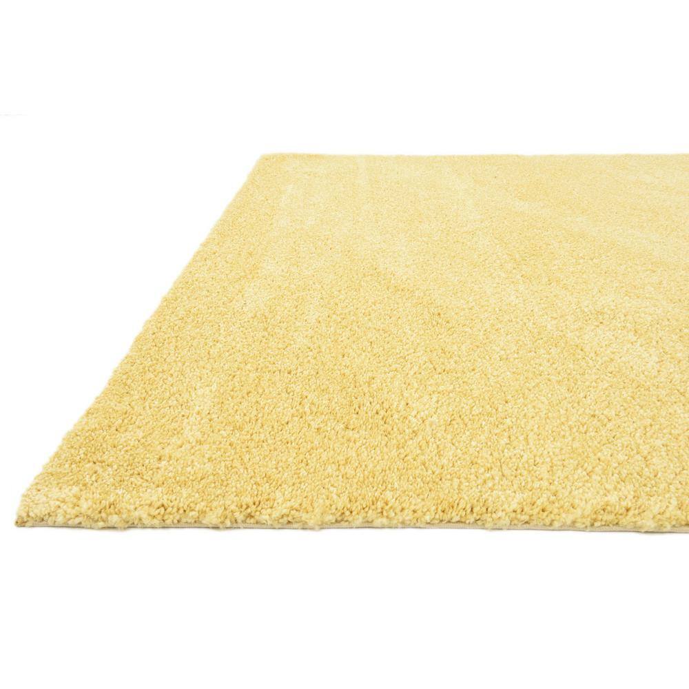 Yellow Rectangular Easy Care Shag Area Rug