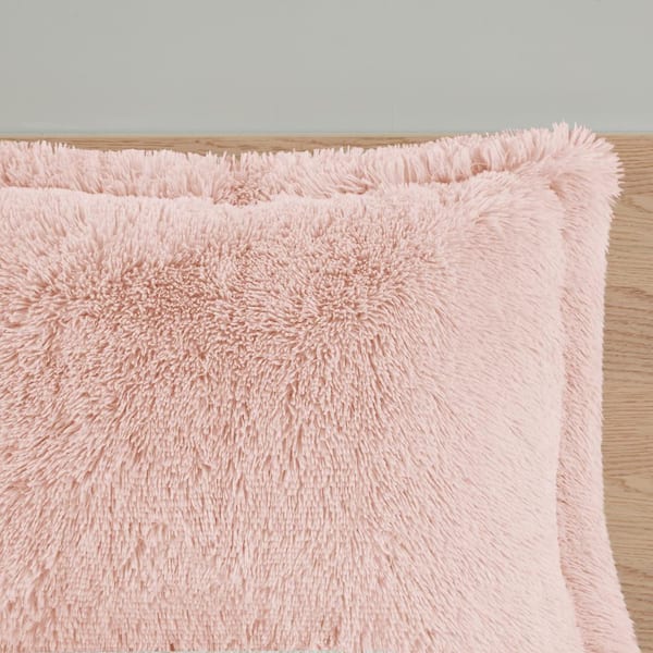 Home Soft Things Shaggy Faux Fur Bedrest Filling Set