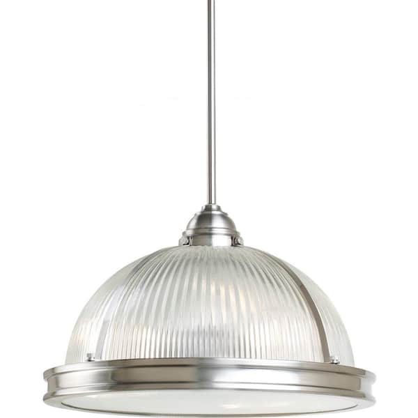 Generation Lighting Pratt Street Prismatic 3-Light Brushed Nickel Pendant