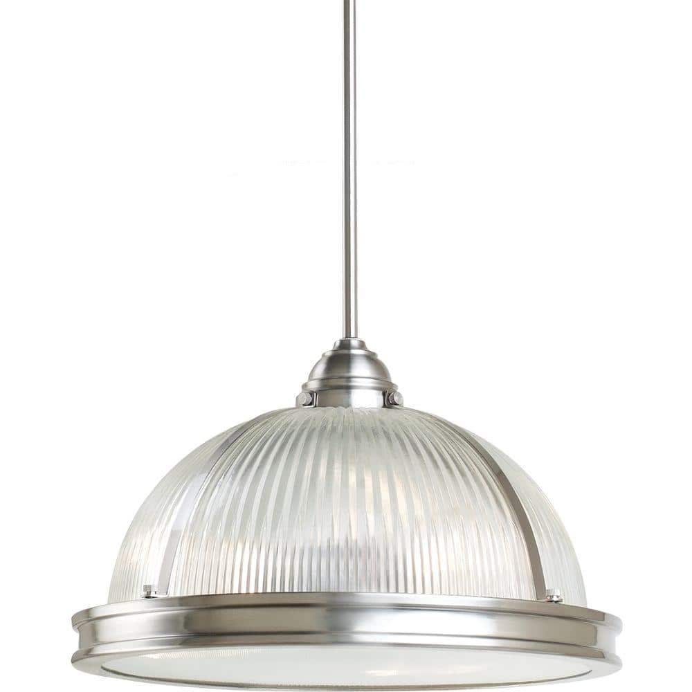 Pratt Street Prismatic 3-Light Brushed Nickel Pendant