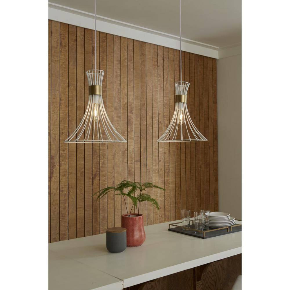 Lorin Satin White 18" Modern Glass Pendant Light