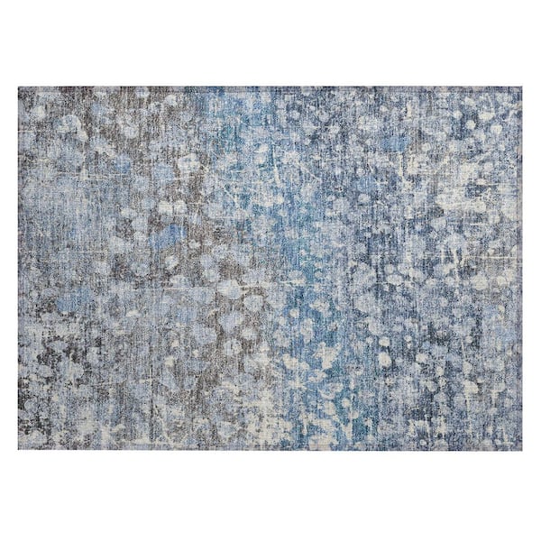 Chantille Machine Washable Indoor/Outdoor Abstract ACN2113 Blue 1 ft. 8 in. x 2 ft. 6 in. Accent Rug
