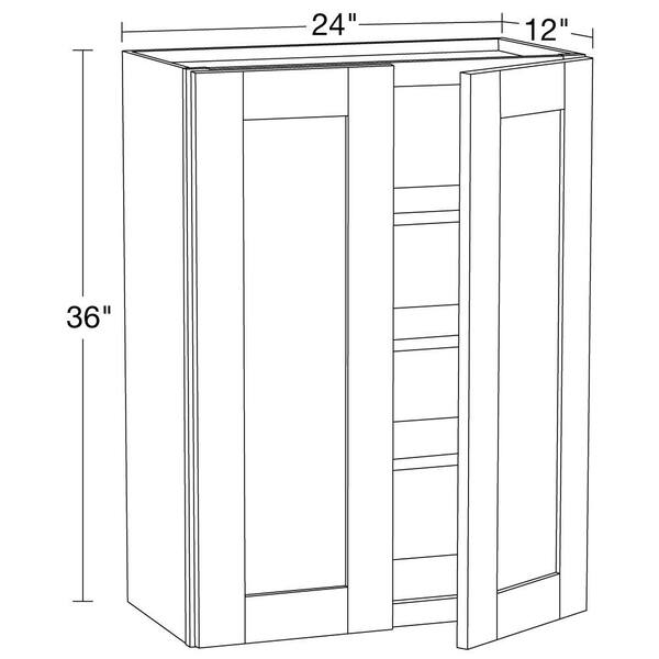 Home Decorators Collection Washington Vesper White Plywood Shaker Assembled Pull Out Pantry Kitchen Cabinet Sft CLS 9.5 in W x 24 in D x 34.5 in H