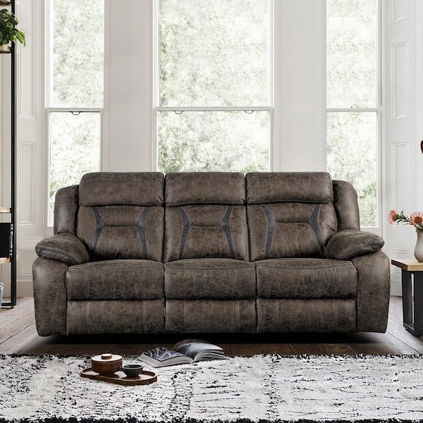 Lazzara Driscoll 84.5 in. W Straight Arm Microfiber Rectangle