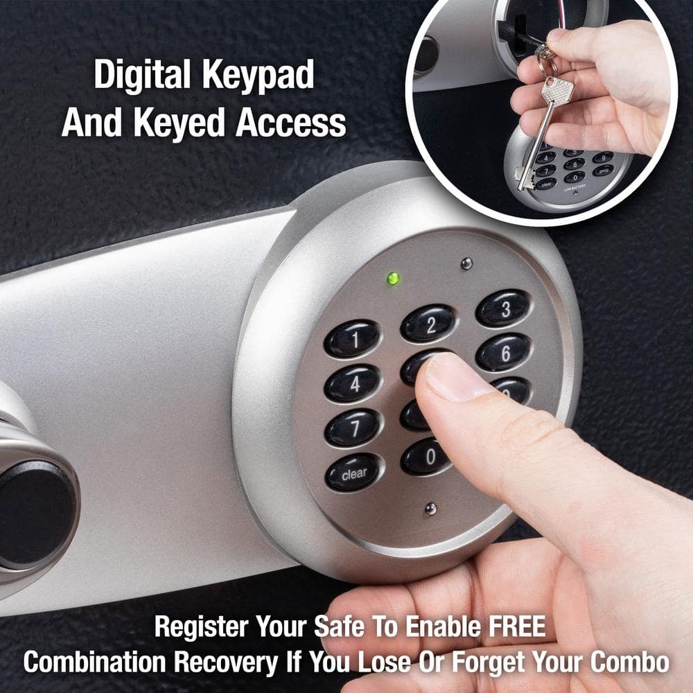 Black Solid Steel 6-cu ft Safe Box with Electronic Keypad Lock