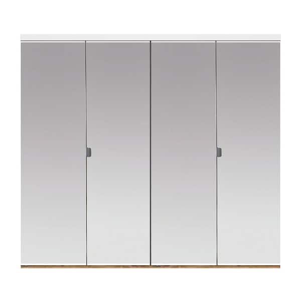 Impact Plus 48 In X 80 Beveled, Mirrored French Closet Doors Home Depot