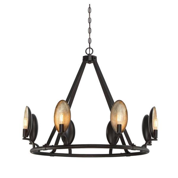 Filament Design 8-Light Oiled Bronze Chandelier