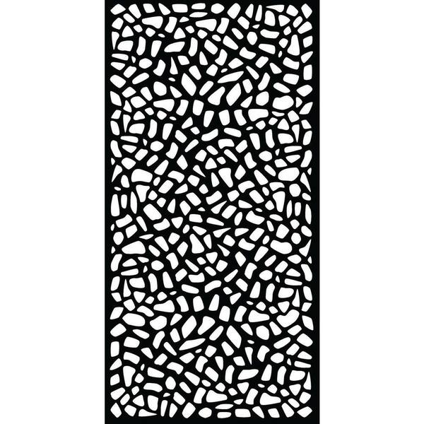 Matrix 0.3 in. x 71 in. x 2.95 ft. Riverbank Recycled Plastic Charcoal Decorative Screen (5-Piece per Bundle)