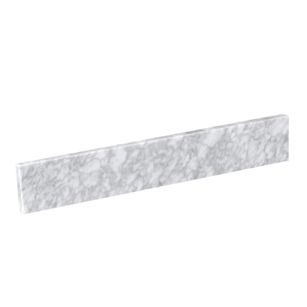 21 in. W x 4 in. H Natural Marble Vanity Top Sidesplashes in Carrara