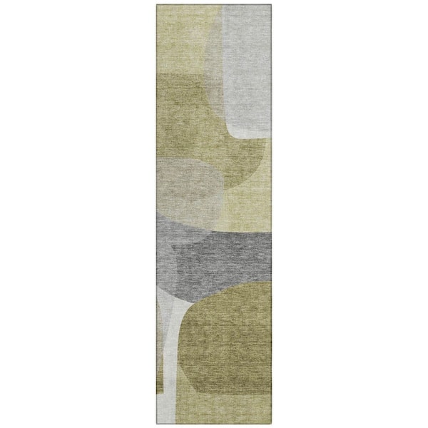 Addison Rugs Chantille Machine Washable Indoor/Outdoor Abstract ACN2121 Fern 2 ft. 3 in. x 7 ft. 6 in. Runner Rug
