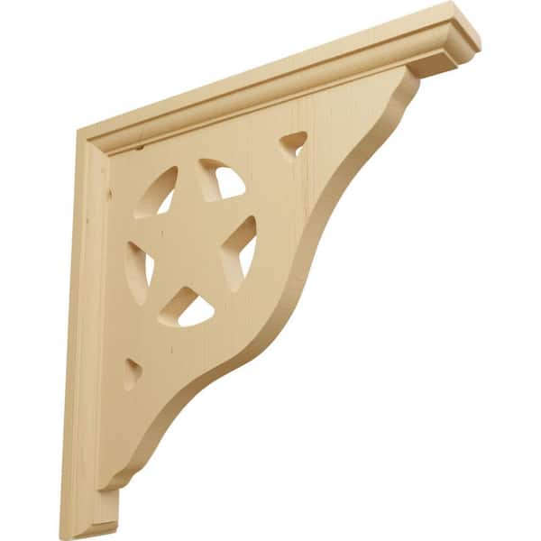 Ekena Millwork 1-1/2 in. x 10 in. x 10 in. Unfinished Alder Bulwark Corbel