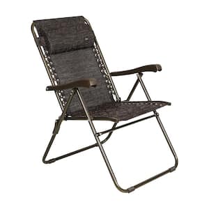 26 in. W Sling Outdoor Recliner Chair with Pillow - Jacquard
