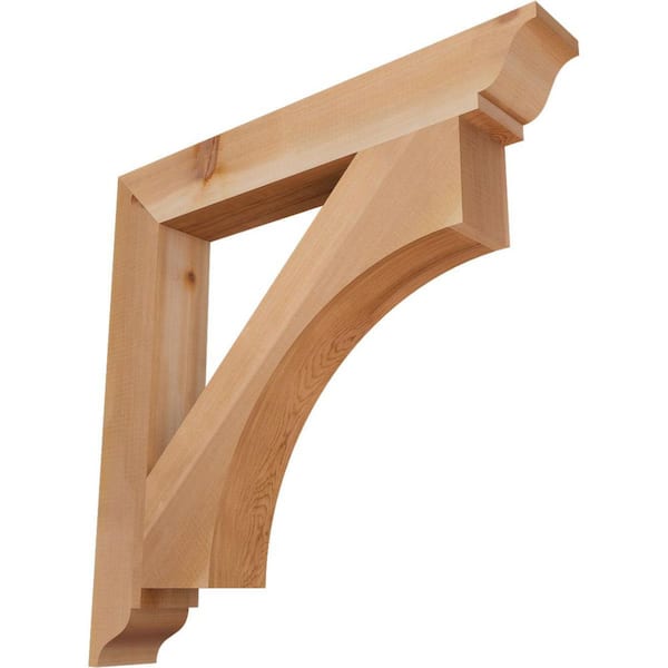 Ekena Millwork 3.5 in. x 28 in. x 28 in. Western Red Cedar Westlake Traditional Smooth Bracket