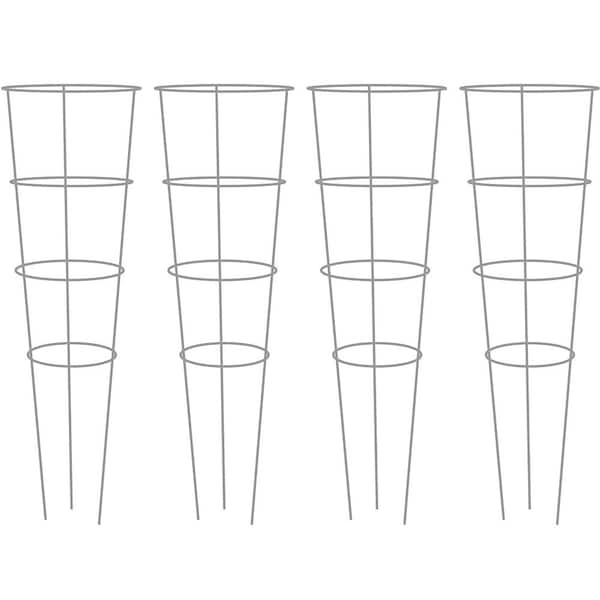 54 in. Heavy-Duty Galvanized Tomato Cage (4-Pack)