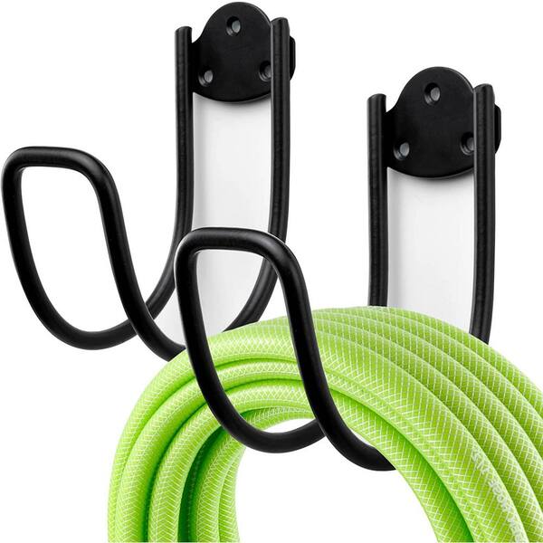 Cubilan Garden Hose Holder: Outside Heavy Duty Water Hose Hanger Rack - 2 Pieces Wall Mount Metal Hose Storage Hook for Outdoor
