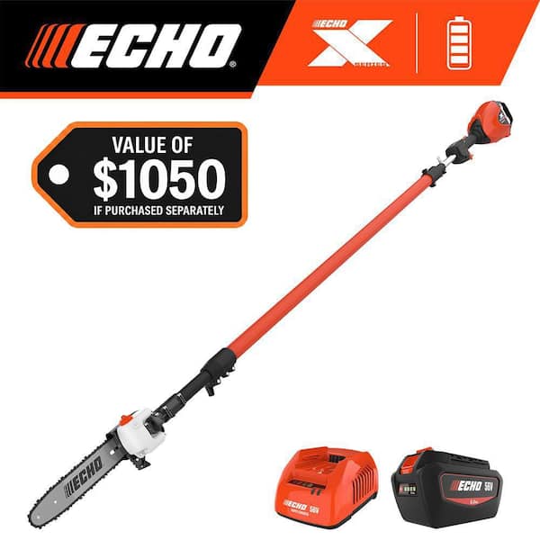 56V 10 in. X Series Cordless Battery 12 ft. Telescoping Shaft Power Pole Saw with 5.0Ah Battery and Rapid Charger