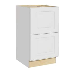 Grayson Pacific White Painted Plywood Shaker Assembled Drawer Base Kitchen Cabinet Sft Cls 18 in W x 21 in D x 28.5 in H