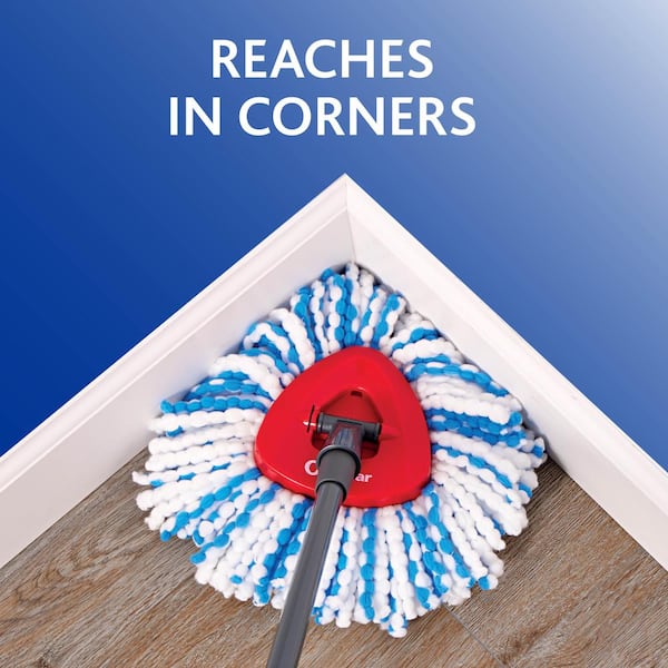 Easy Wring Rinse Clean Deep Clean 8in. Microfiber Spin Mop Head Refill (2-Pack)