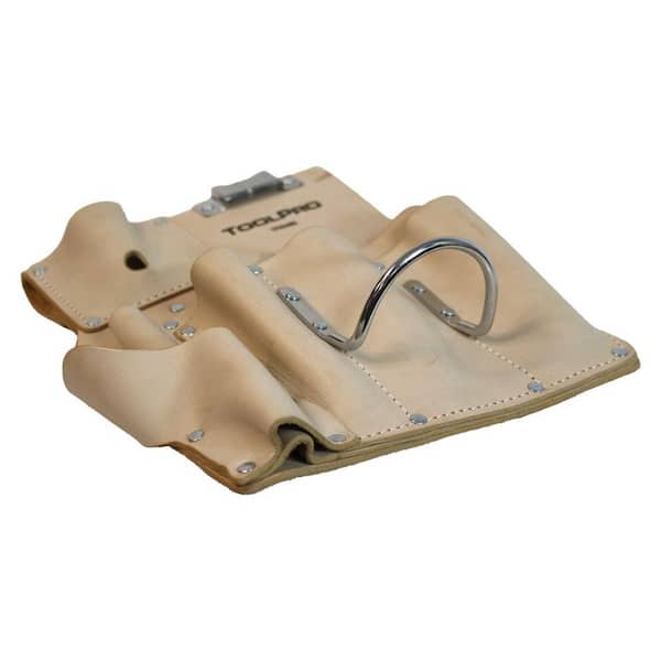ToolPro Top Grain Leather Left Handed 8 Pocket Drywall Pouch