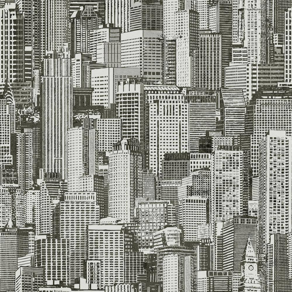 ARTISTICK Mono Manhattan Skyscrapers Peel and Stick Non