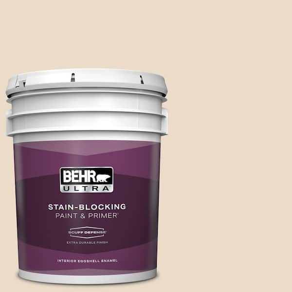 BEHR ULTRA 5 gal. #S240-1 Creme Fraich Extra Durable Eggshell Enamel Interior Paint & Primer