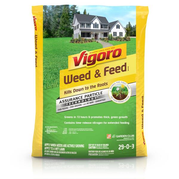 Vigoro 14.6 lbs. 5,000 sq. ft. Weed and Feed Weed Killer Plus Lawn Fertilizer