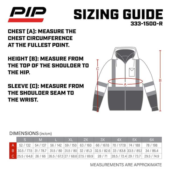 PIP Men's Medium ANSI Type R Class 3 4-in-1 Reversible Hi Vis